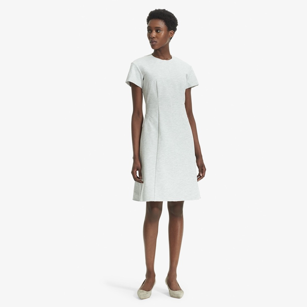 MM LaFleur Coretta Dress - Twill Ponte Light Heather Gray, Size 10 NWT